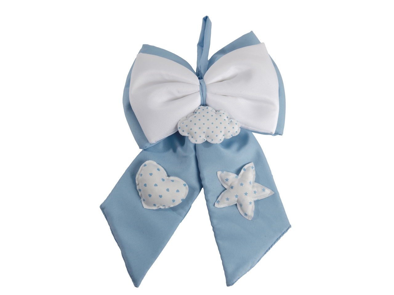 FIOCCO NASCITA TESSUTO 33XH.50CM CELESTE AN016