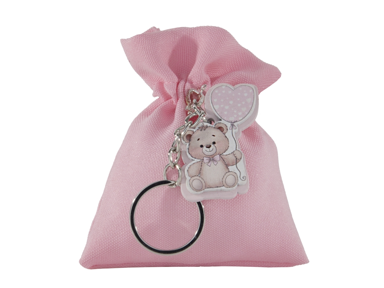 TOYS SACCHETTO C/PORTAC.ORSO 8X10CM ROSA C2871