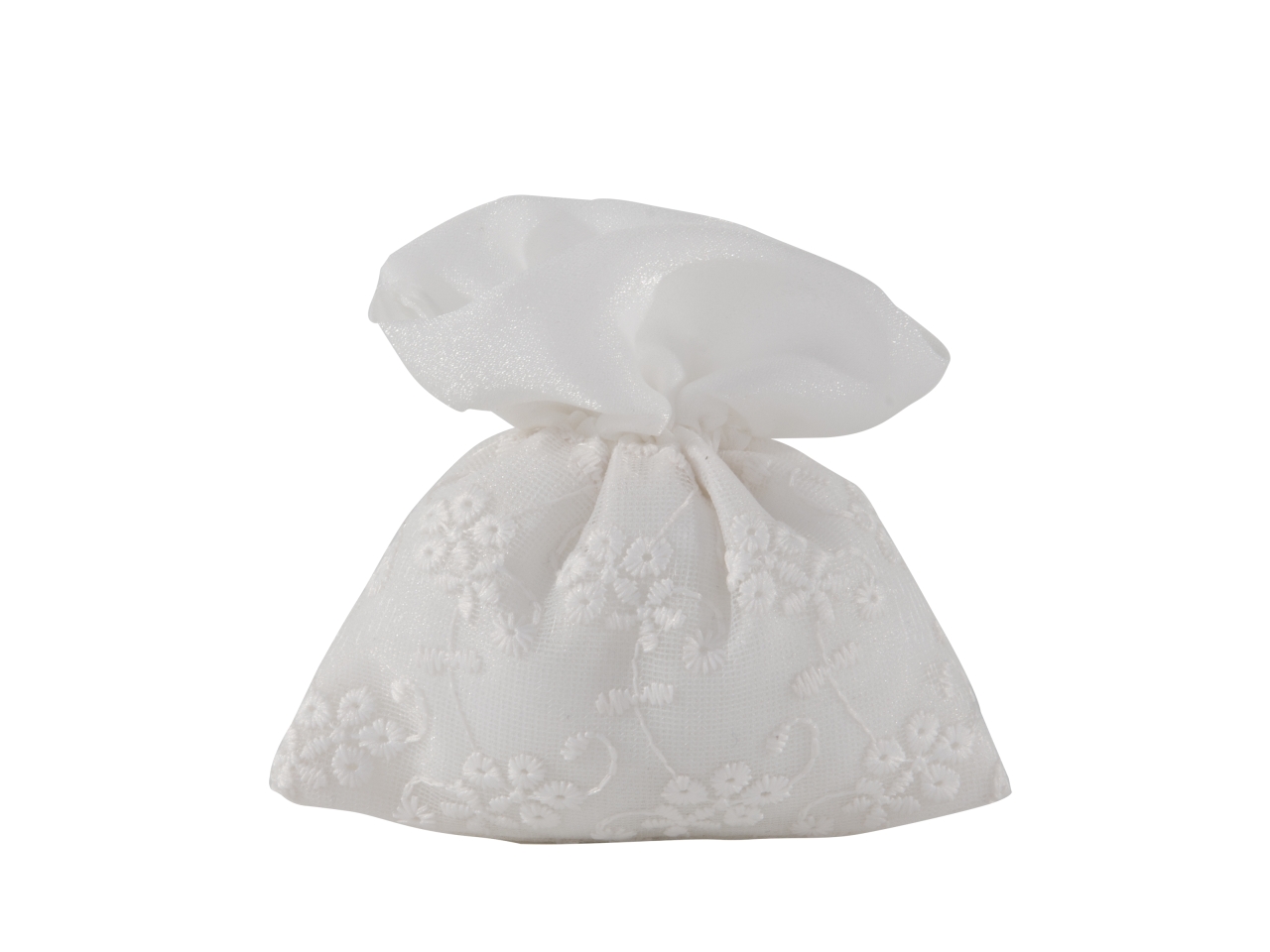 MATILDE SACCHETTO RICAMATO 10X11CM BIANCO C2928