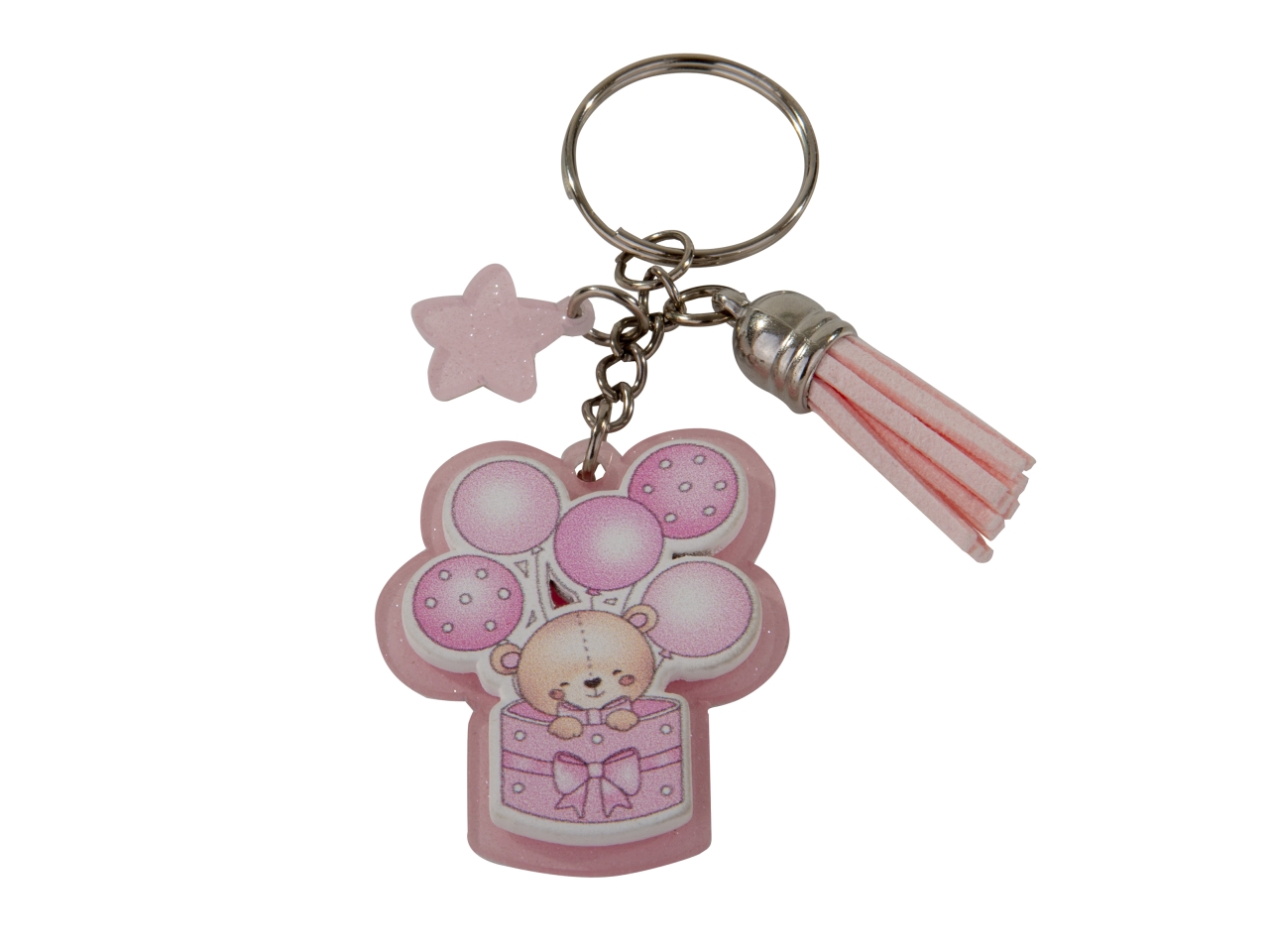 SORRISO PORTACHIAVI ORSETTO ROSA 4,5CM SC771