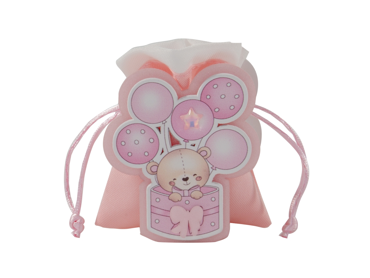 SORRISO SACCHETTO C/ORSETTO ROSA 8CM SC773