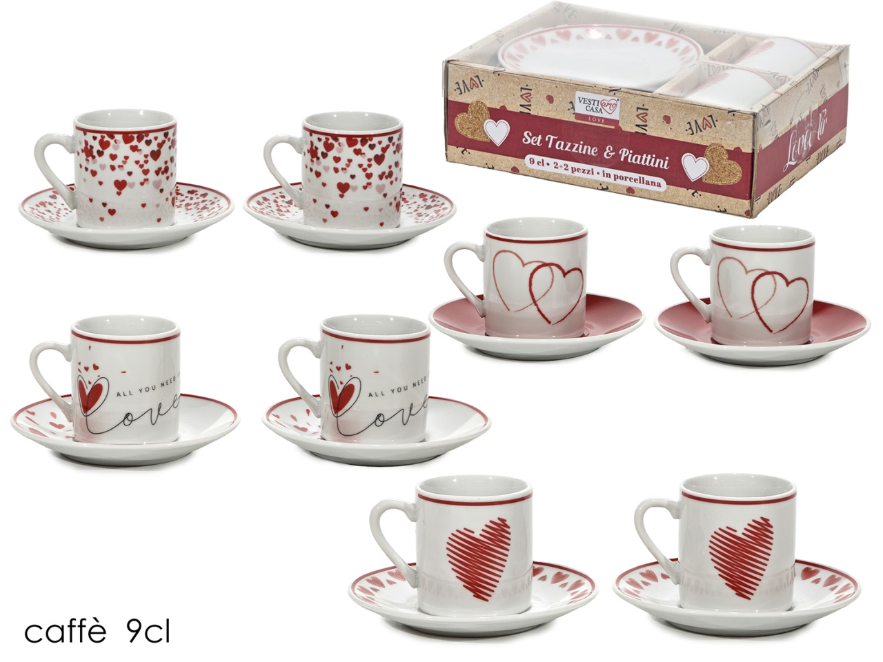 BOX CAFFE’ PORC.+2 9CL CON PIATTINI 4ASS. 524280 BOX CAFFE’ PORC.+2 9CL CON PIATTINI 4ASS. 524280