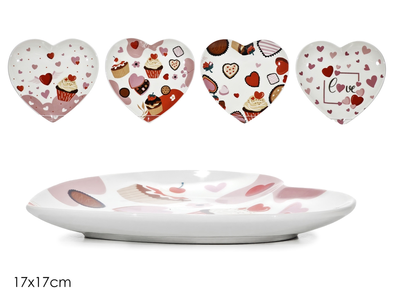 SVUOTATASCHE CUORE 17X17CM 4 ASSORTIMENTI 556395