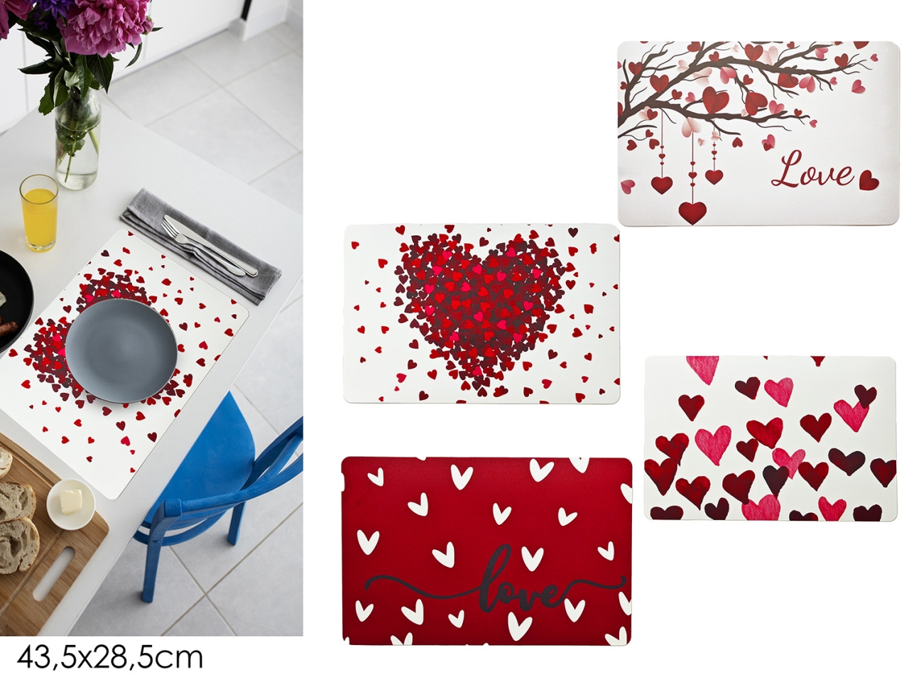 TOVAGLIETTA 43,5X28,5CM IN 4 ASSORTIMENTI 596289