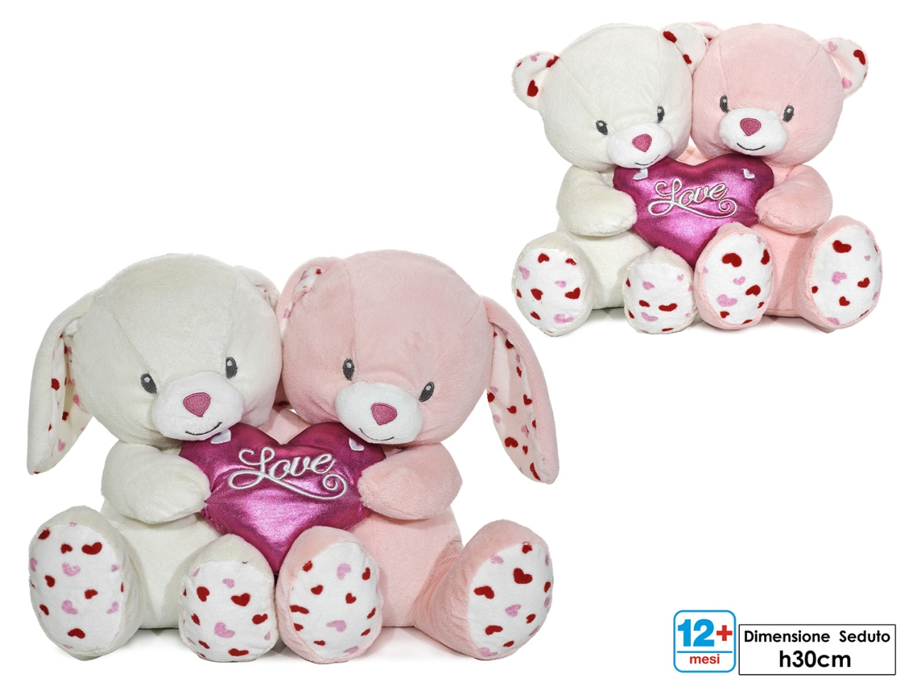 MORBIDOSI-COPPIA ANIMAL. CUORE H.30 2ASS. 611690