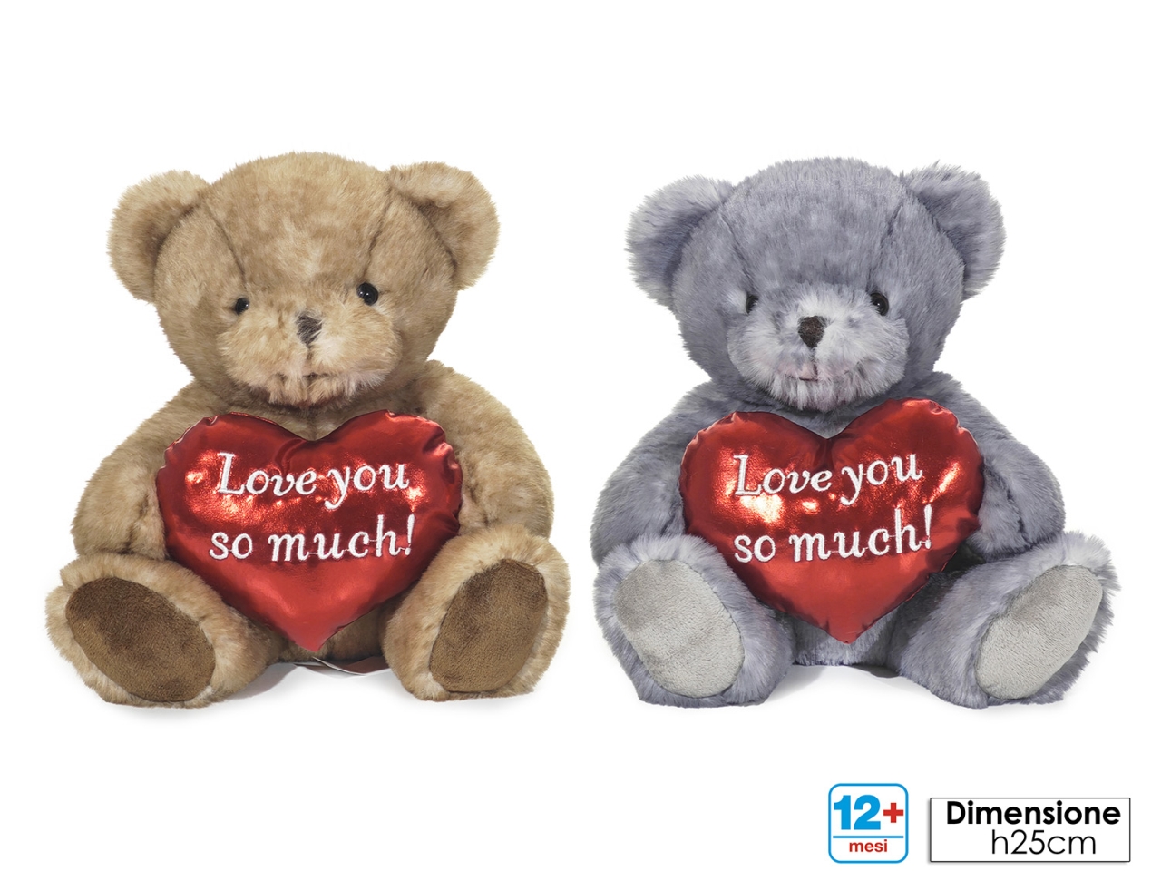 MORBIDOSI-ORSO H.25CM IN 2 ASSORTIMENTI 718705