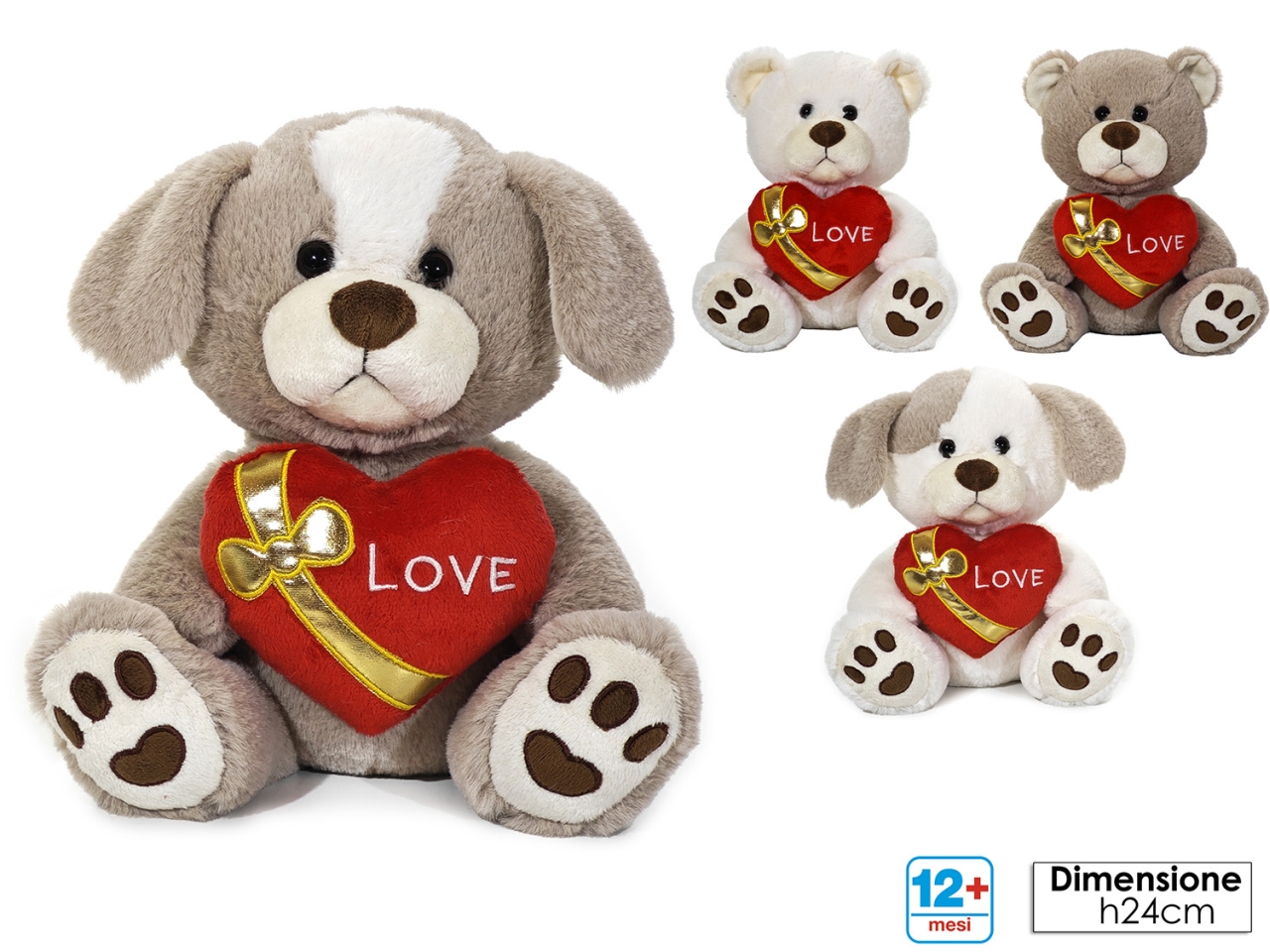 MORBIDOSI-ANIMALETTI H.24CM 4 ASSORTIMENTI 718711