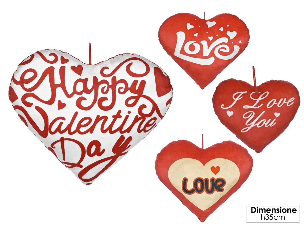 CUSCINO CUORE 35CM IN 4 ASSORTIMENTI 721547 CUSCINO CUORE 35CM IN 4 ASSORTIMENTI 721547