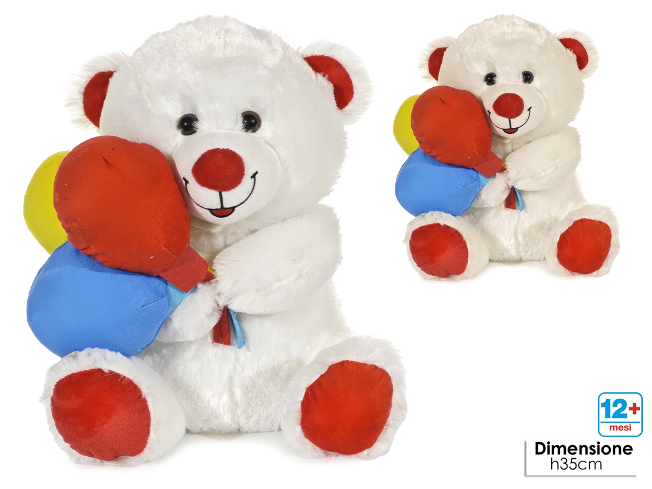 MORBIDOSI-ORSO CON CUORE H.35CM IN 2 ASS. 721876