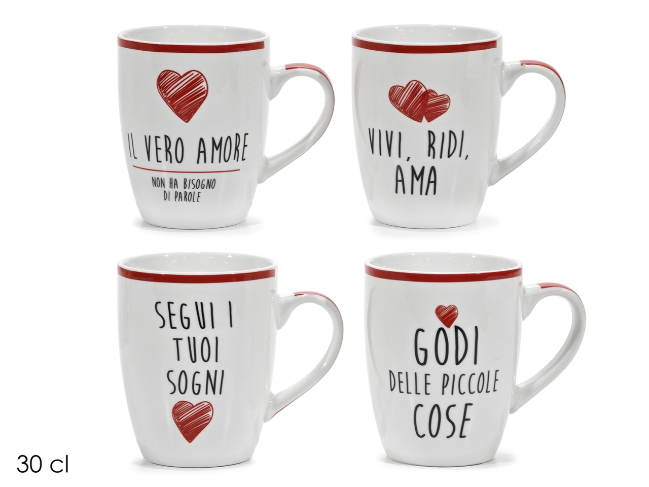 TAZZA IN PORCELLANA 30CL IN 4 ASSORTIMENTI 747708