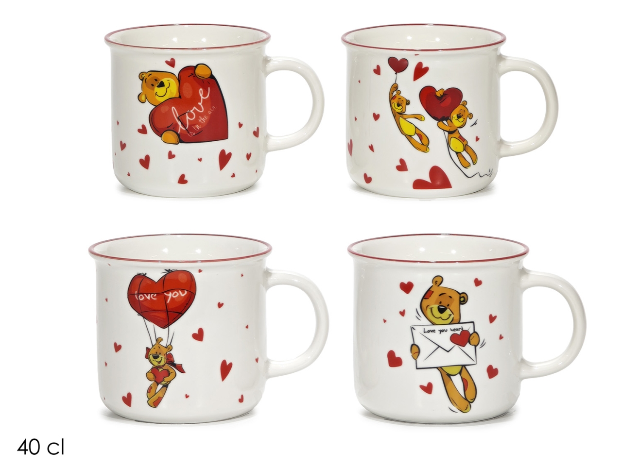 TAZZA IN PORCELLANA 40CL IN 4 ASSORTIMENTI 747711