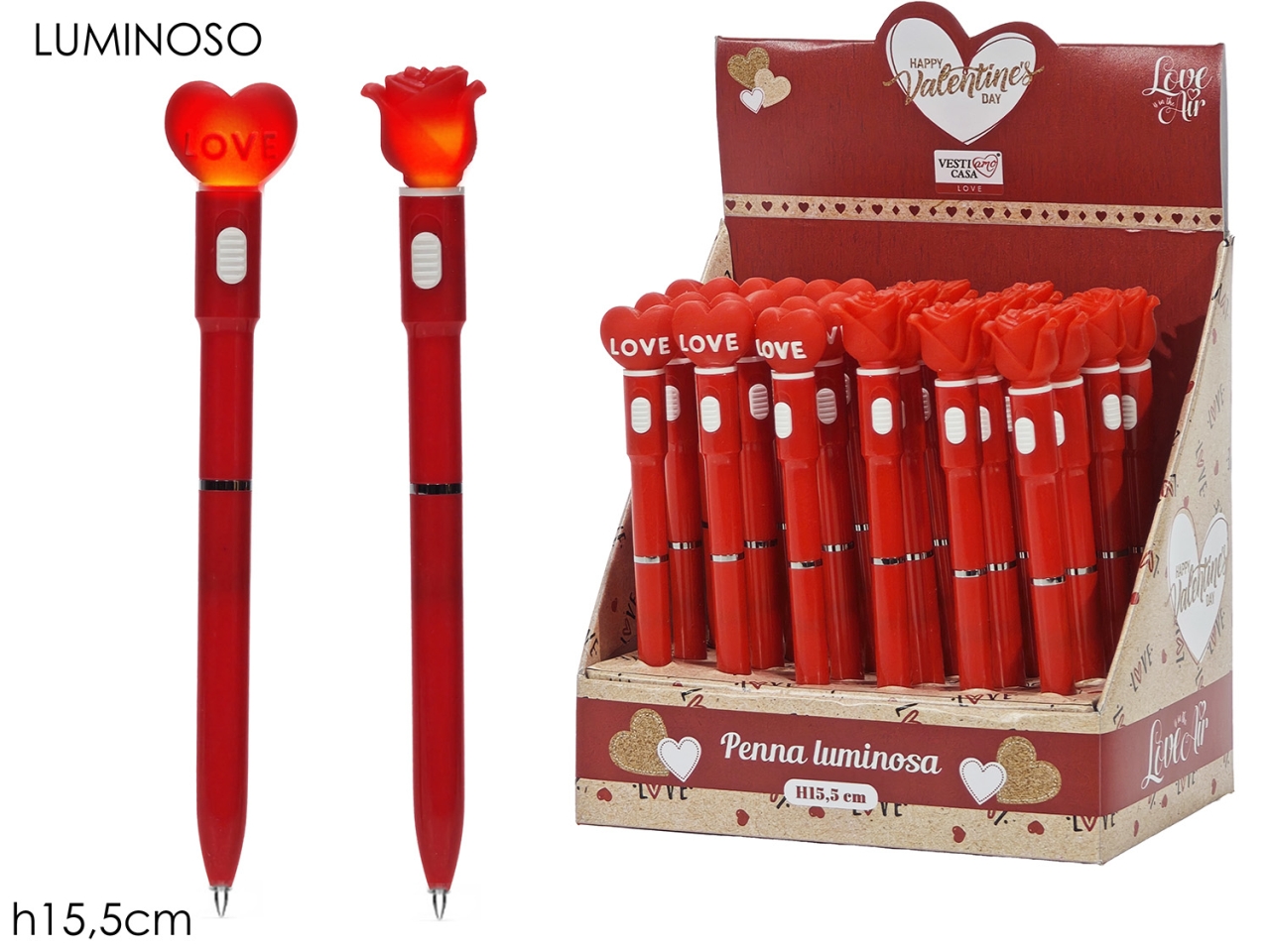 PENNA CON LUCE IN 2 ASSORTIMENTI 754605