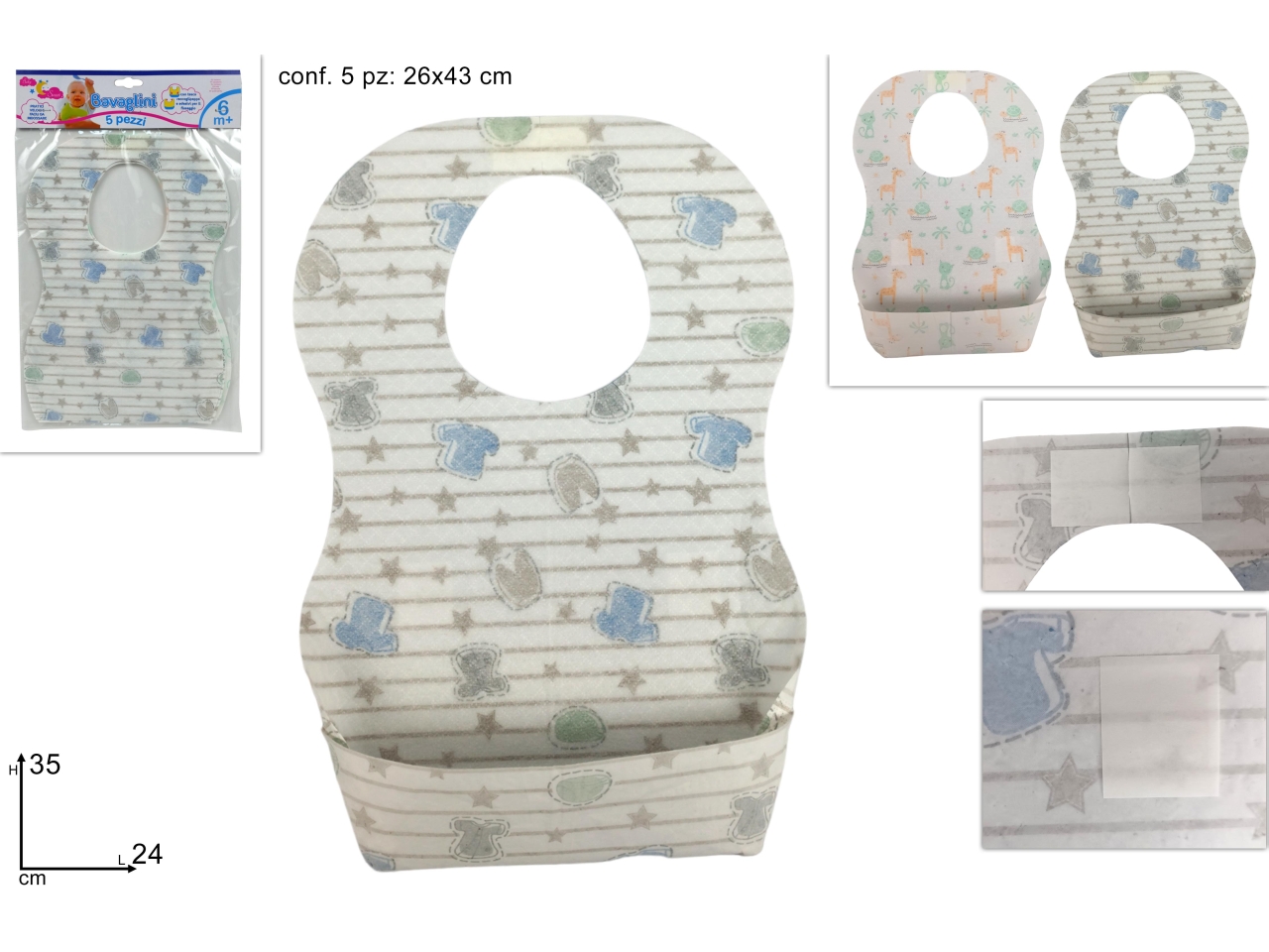 BAVETTE USA E GETTA SET 5PZ ASS.DEV14002451 BAVETTE USA E GETTA SET 5PZ ASS.DEV14002451