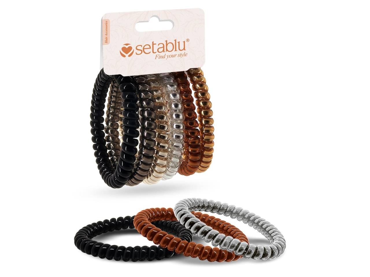 ELASTICI CAPELLI A SPIRALE 6PZ ASS. 03853