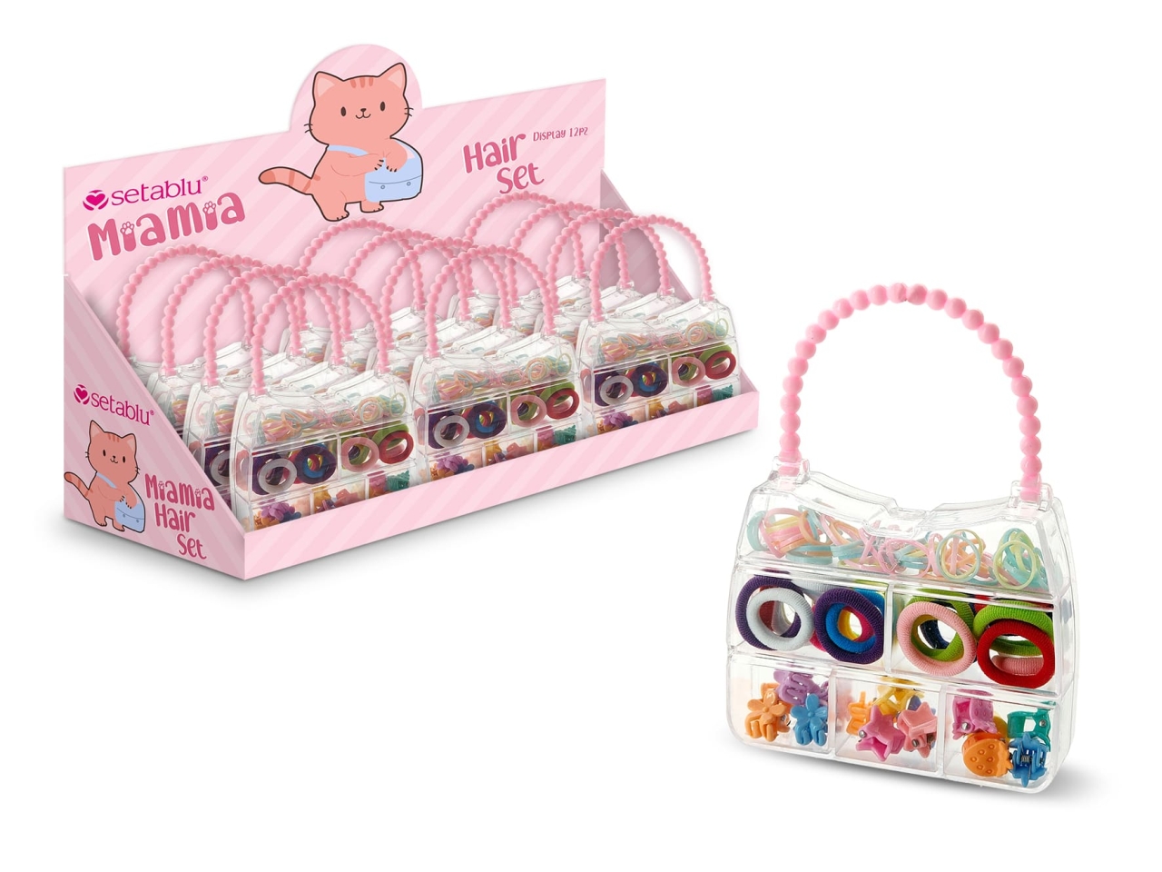 ELASTICI E PINZETTE MINI C/BORSETTA ASS. 03863