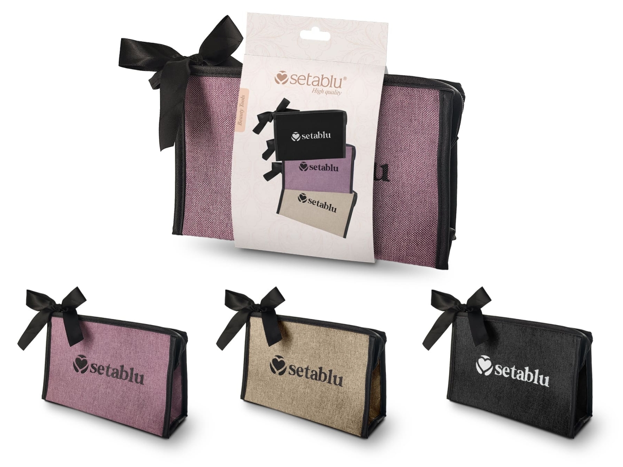 POCHETTE RETTANGOLARE C/FIOCCO 23X14X7CM ASS. 3755