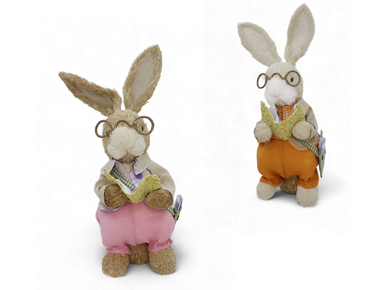 CONIGLIO POLISTIROLO IN PAGLIA 45CM ASS. 61451