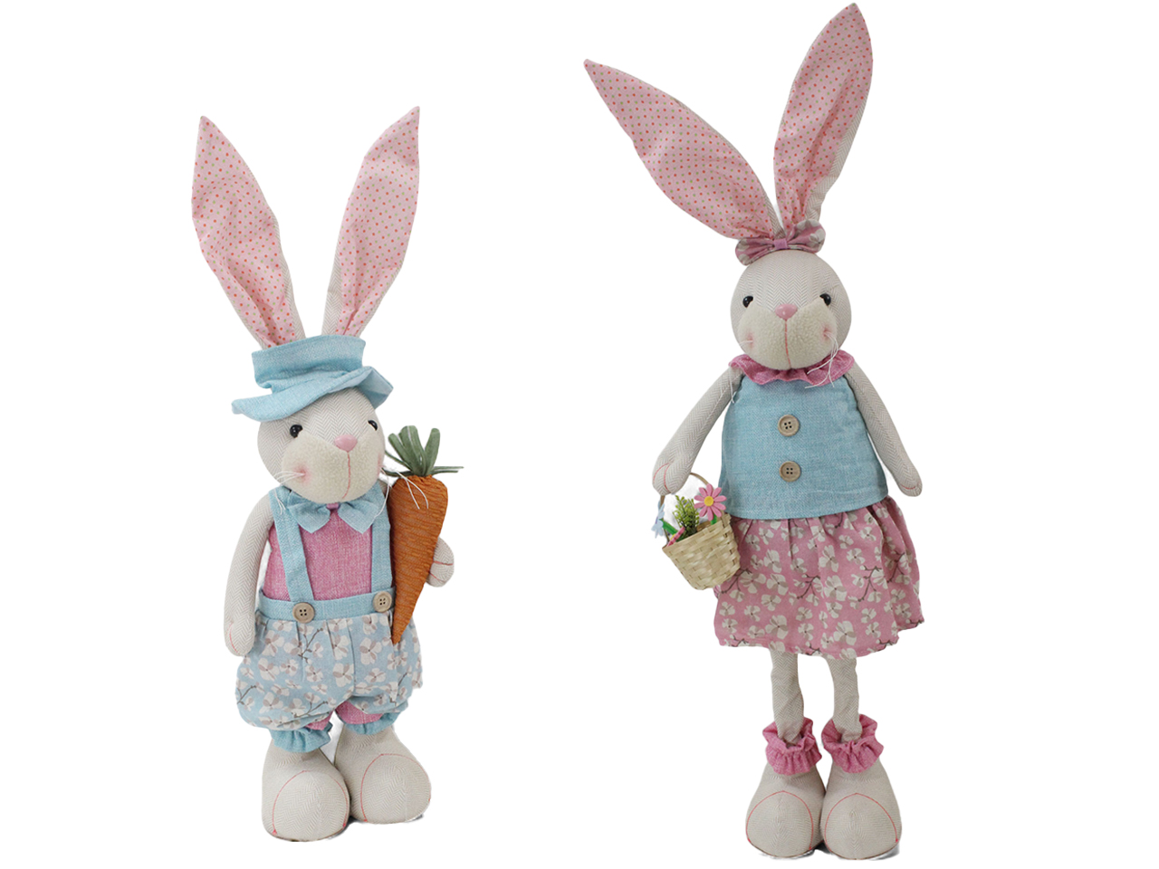 CONIGLIO IN TESSUTO ESTENSIBILE 65/85CM ASS. 62281