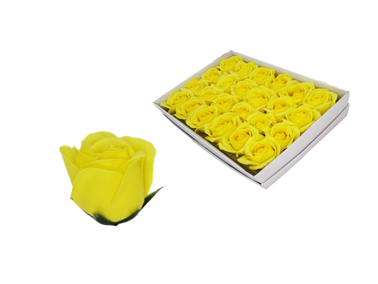 ROSE SAPONATE 8CM 24PZ GIALLO 11713