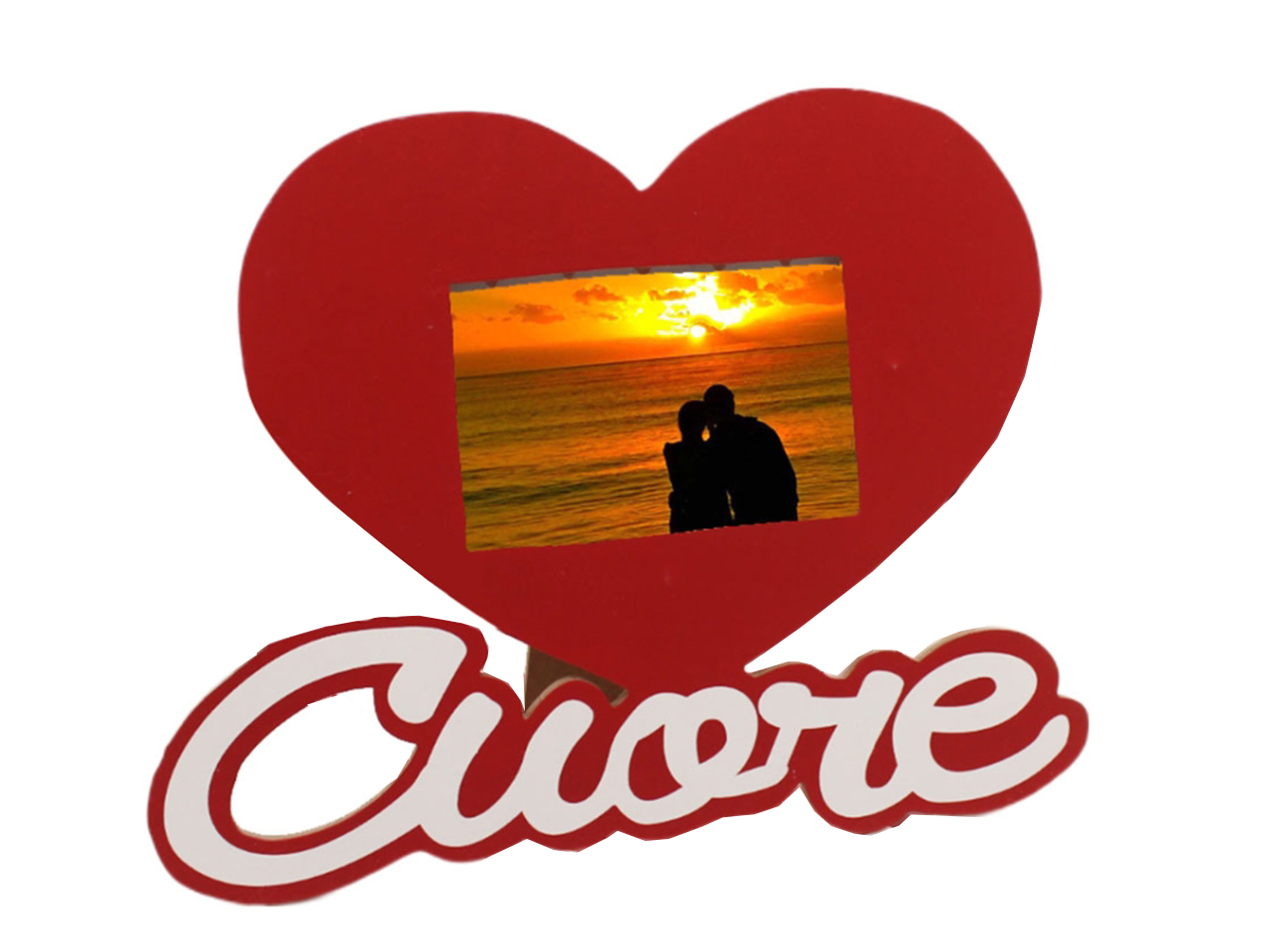 PORTAFOTO CUORE LEGNO 20X18CM 99531