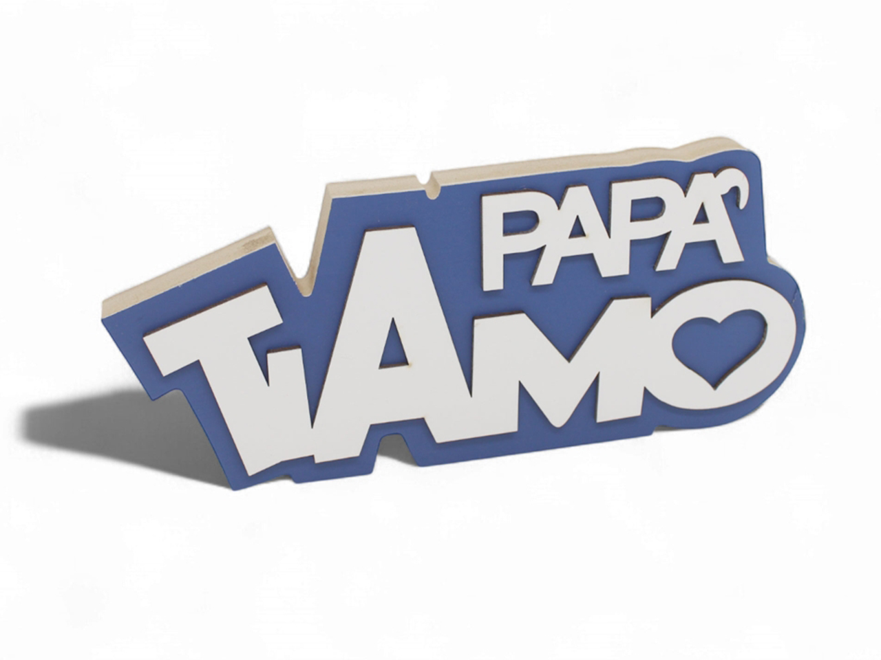 SCRITTA LEGNO TI AMO PAPA’ 24X10CM 60263