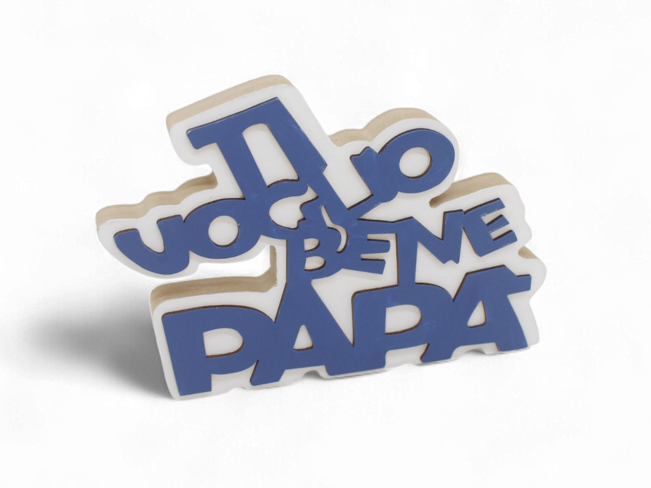 SCRITTA LEGNO TI VOGLIO BENE PAPA’ 19X13CM 60270