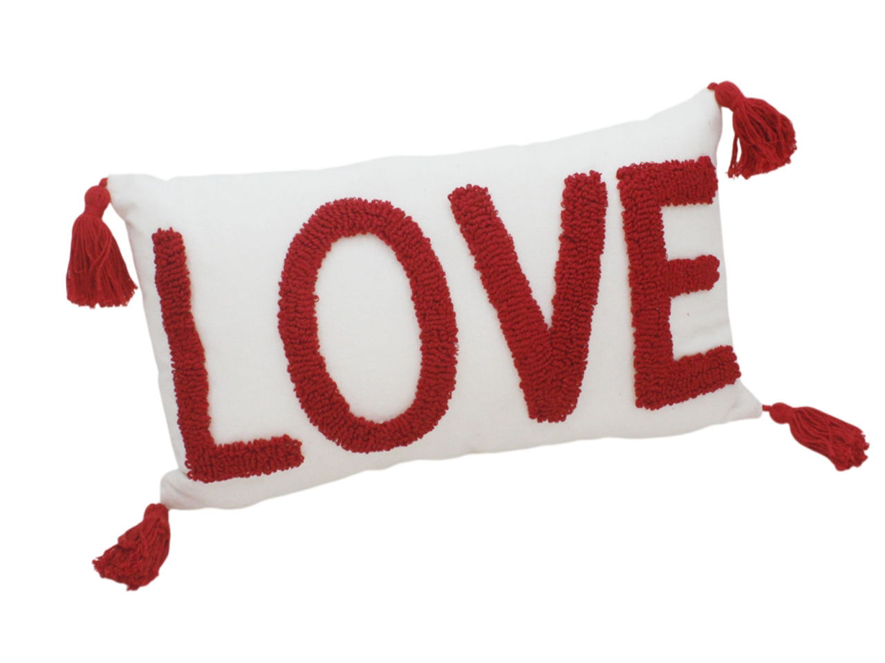 CUSCINO RETT.30X50CM C/RICAMO LOVE 60904