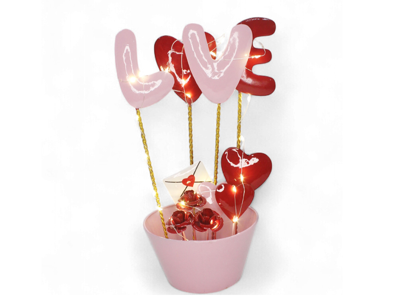 SCRITTA LOVE METALLO CON LED 20X14X30CM 62595 SCRITTA LOVE METALLO CON LED 20X14X30CM 62595