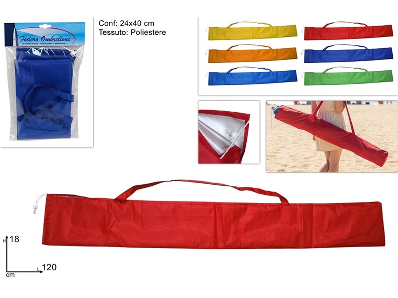 FODERO OMBRELLONE 120CM 6ASS. DSU25007471 FODERO OMBRELLONE 120CM 6ASS. DSU25007471