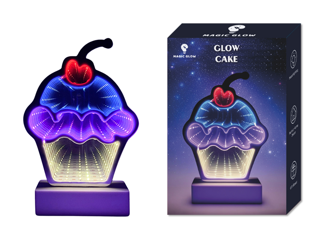 GLOW CAKE INFINITY LUCE LED M.COLOR A BATT. IM012 GLOW CAKE INFINITY LUCE LED M.COLOR A BATT. IM012