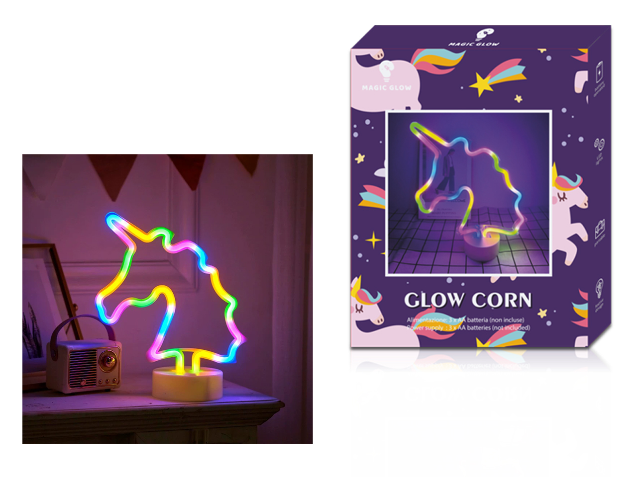 UNICOLOR STAND LUCE LED COLOR A BATTERIA FL-UN-01