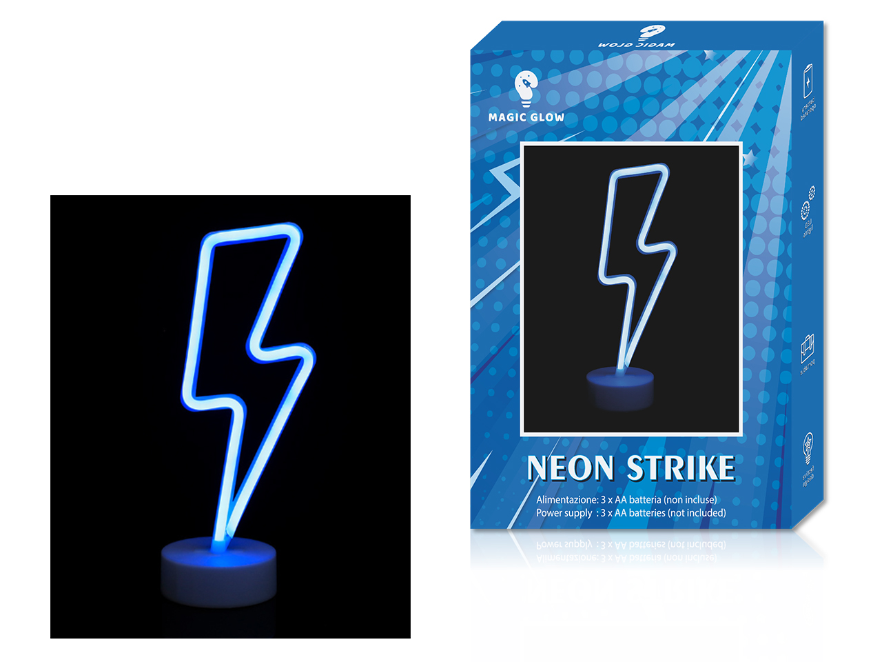 NEON SRKE STAND LUCE LED COLOR A BATTERIA FL-LN-01