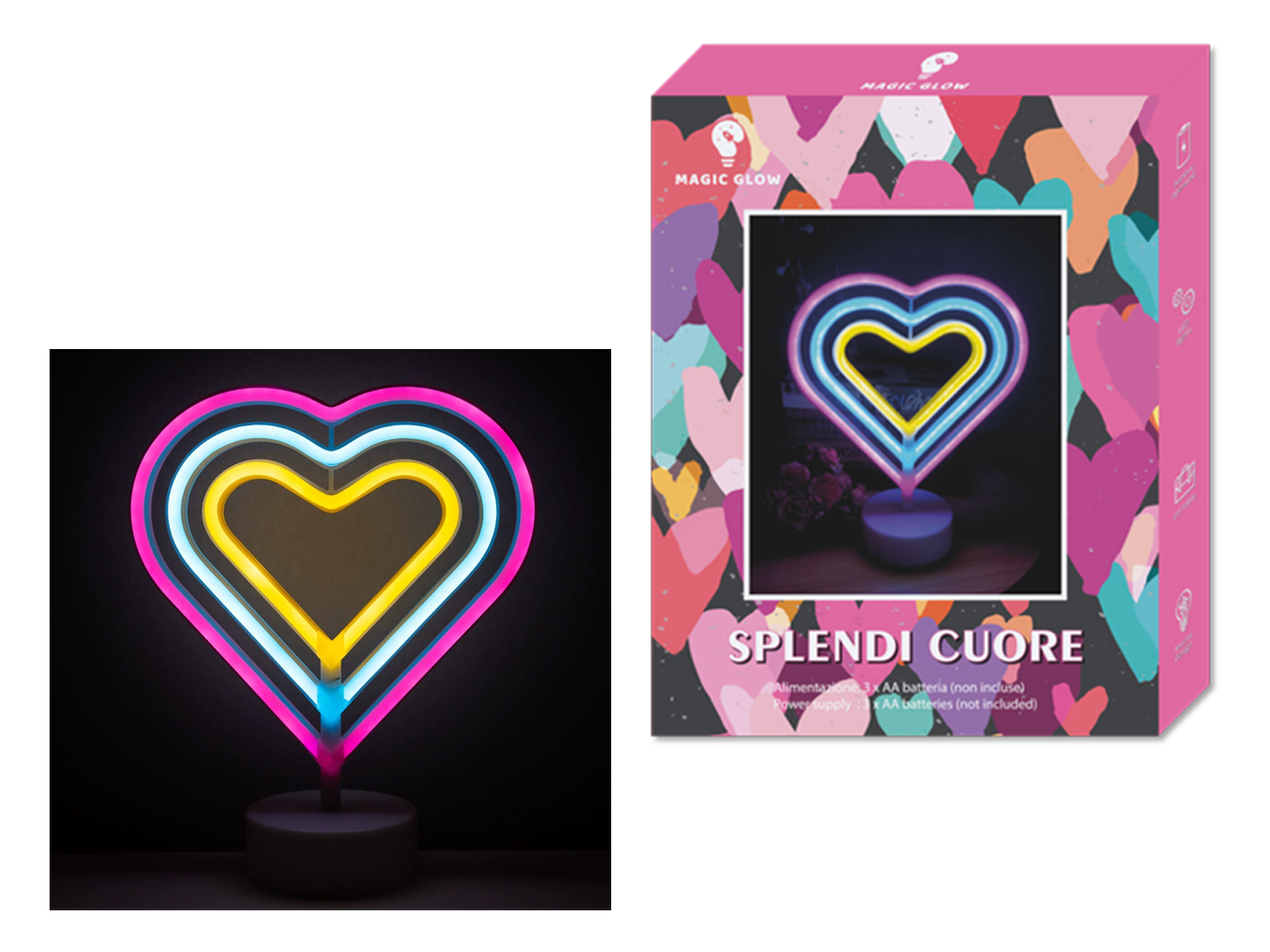 SPLENDI CUORE STAND LUCE LEDCOLOR BATT. FL-AXMN01