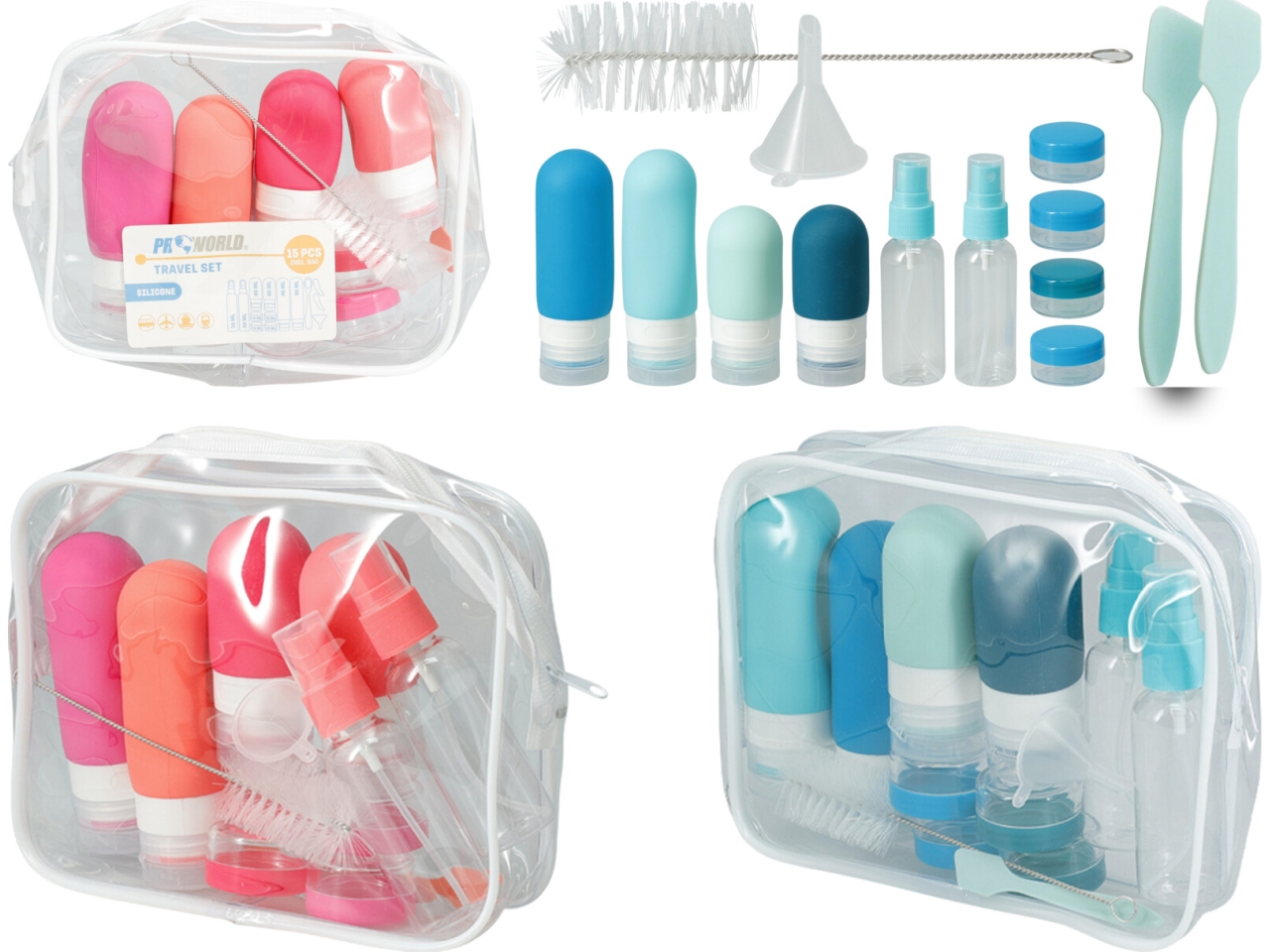 FLACONI DA VIAGGIO SILICONE 15PZ ASS. 170495320