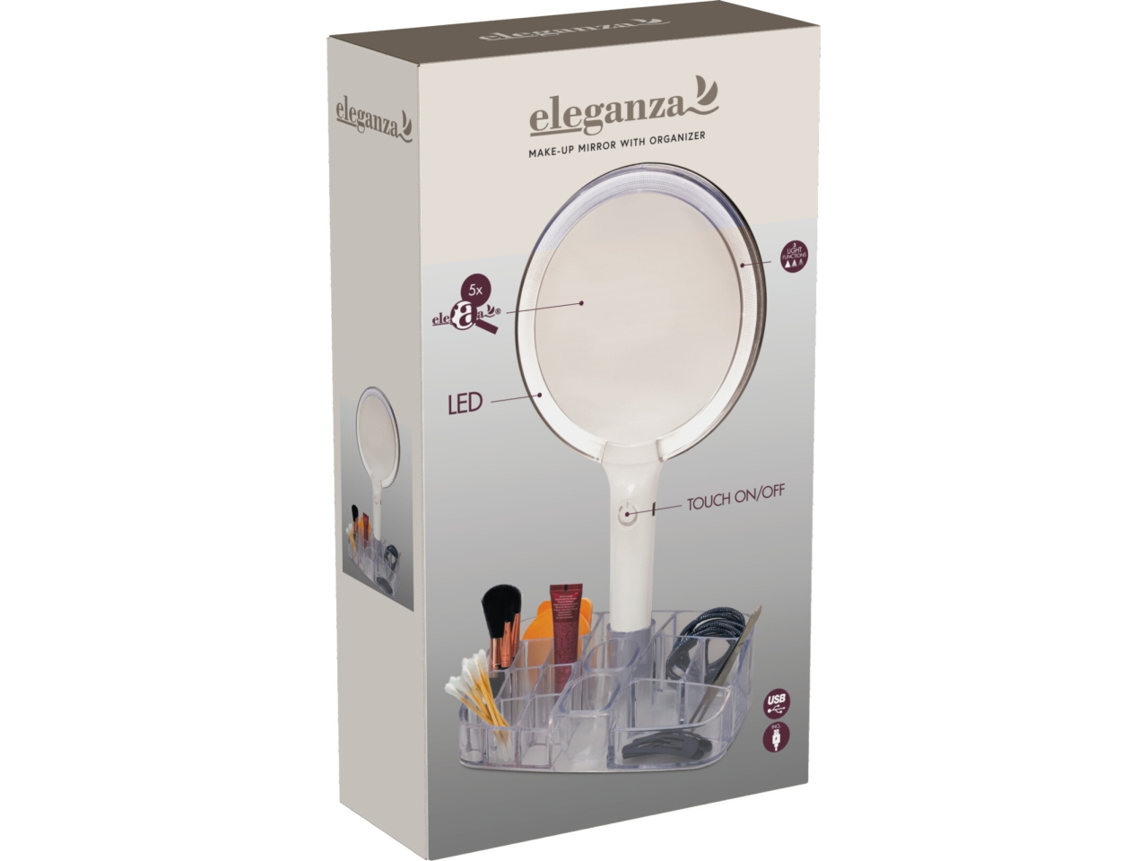 SPECCHIO LED C/PORTA TRUCCHI 170495370