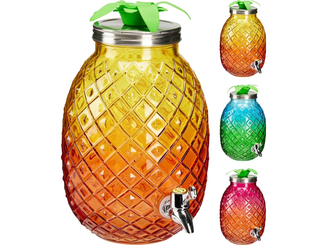 DISPENSER BEVANDE ANANAS 28CM 3COL.ASS. CD4100390