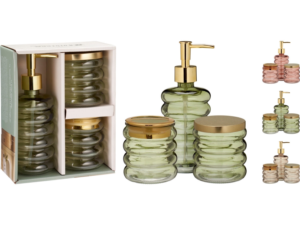 SET BAGNO VETRO 3PZ 3COL.ASS. CD8298450