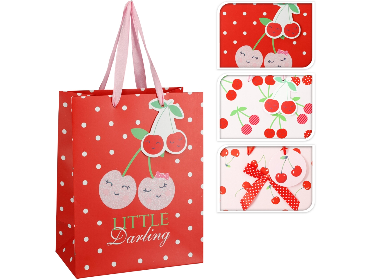 SHOPPER CARTA 23X18CM C/CILIEGIE 3ASS. AB8800660