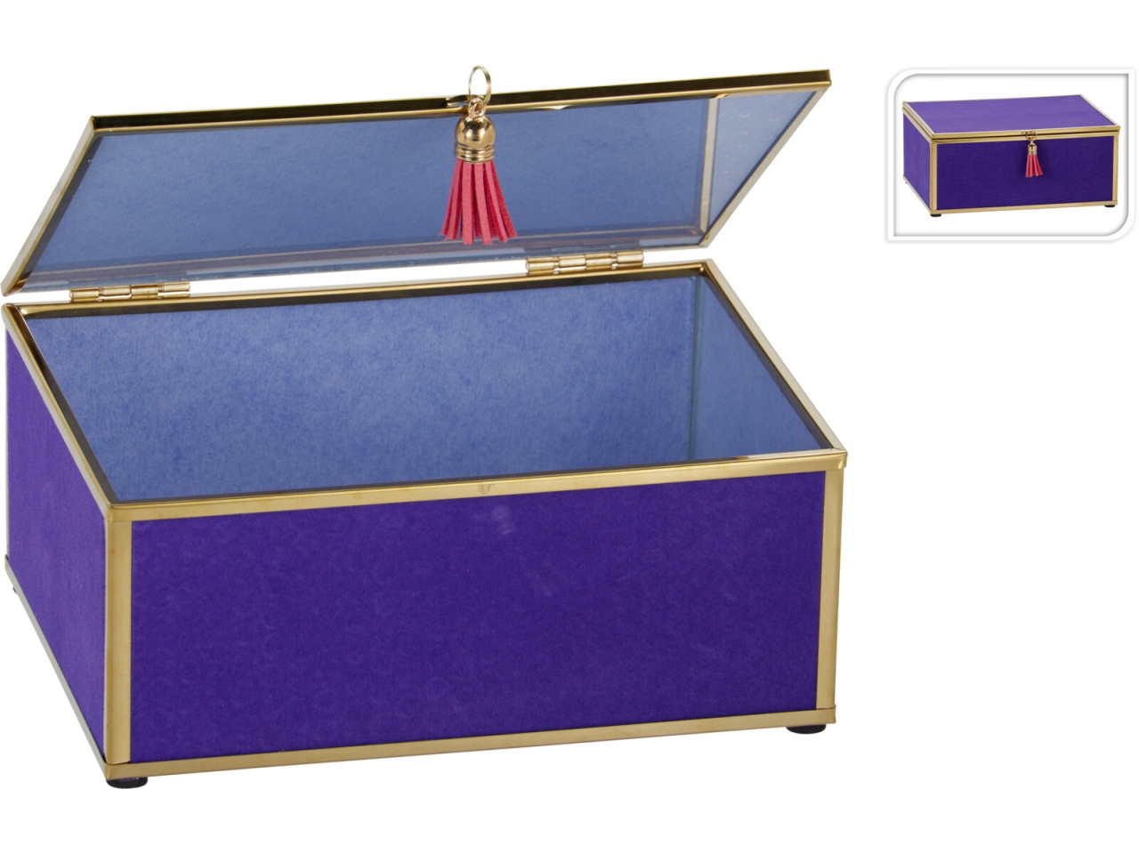 PORTAGIOIELLI COFANETTO 18X13X7CM 4ASS DD1100100