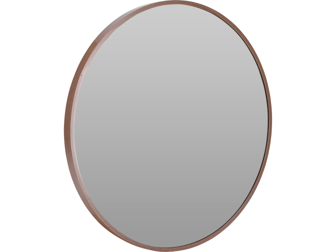 SPECCHIO ALU TONDO 50CM MARRONE SCURO FL2800140