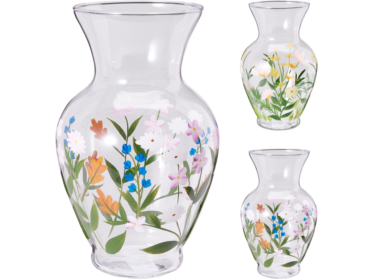 VASO VETRO FLOREALE 12X20CM 2ASS. HC7250110