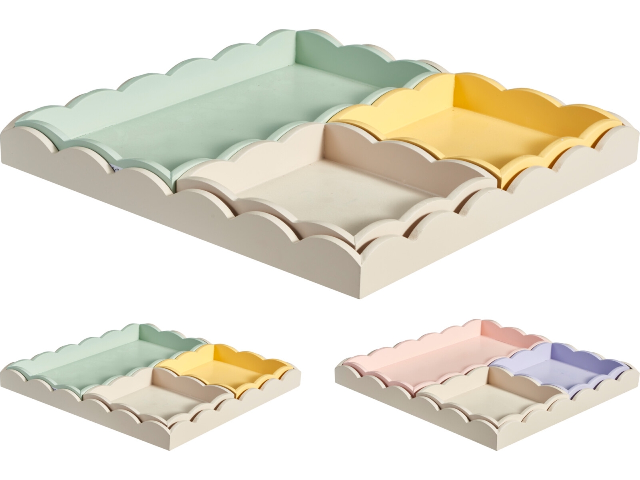 VASSOI MDF 4PZ COLORATI 14/28/30CM 2ASS. NB1250170