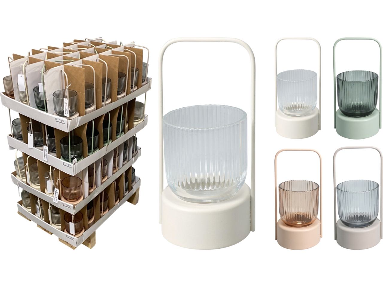 LANTERNA PORTA TEALIGHT 10X20CM 4ASS. QD1200000