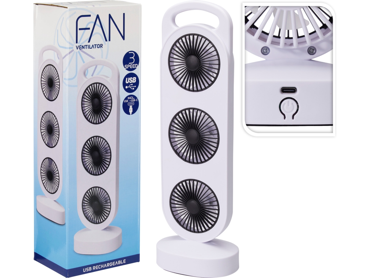 VENTILATORE COLONNA USB 3VELOCITA 37CM 109000540 VENTILATORE COLONNA USB 3VELOCITA 37CM 109000540