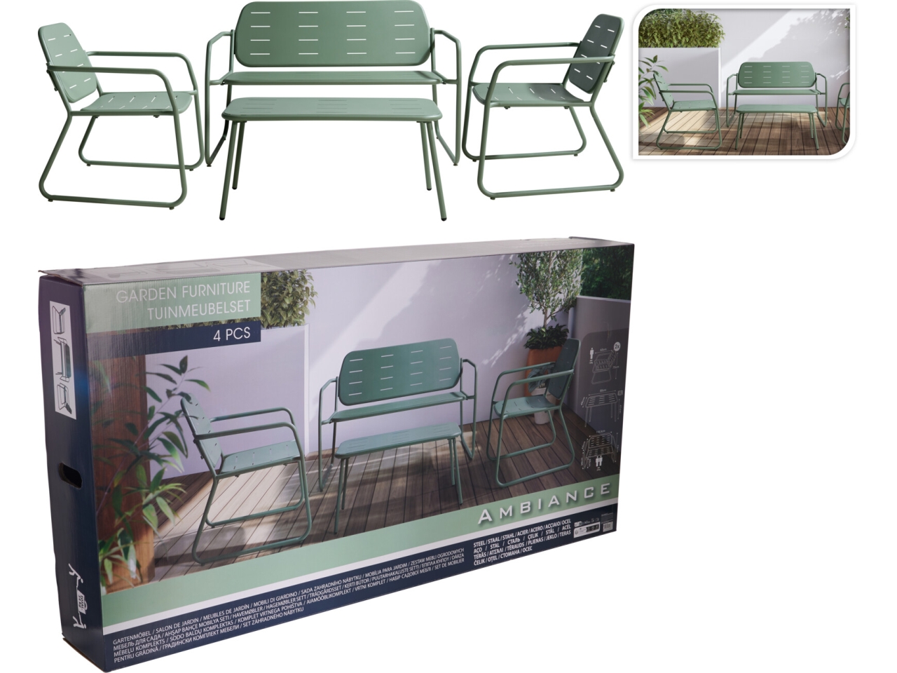 SET GIARDINO 4PZ VERDE X99001910