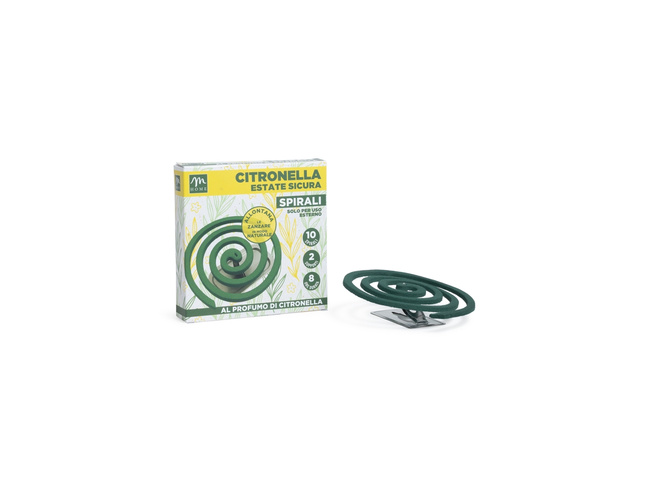 SPIRALI ALLA CITRONELLA 10PZ C/SUPPORTO 37704
