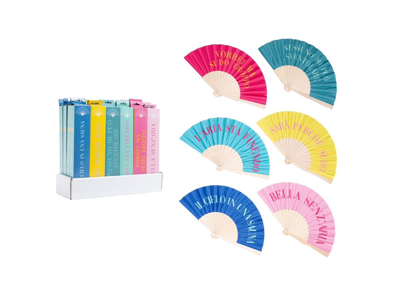 VENTAGLIO POLIESTERE C/SCRITTE COL. ASS. 36721 VENTAGLIO POLIESTERE C/SCRITTE COL. ASS. 36721