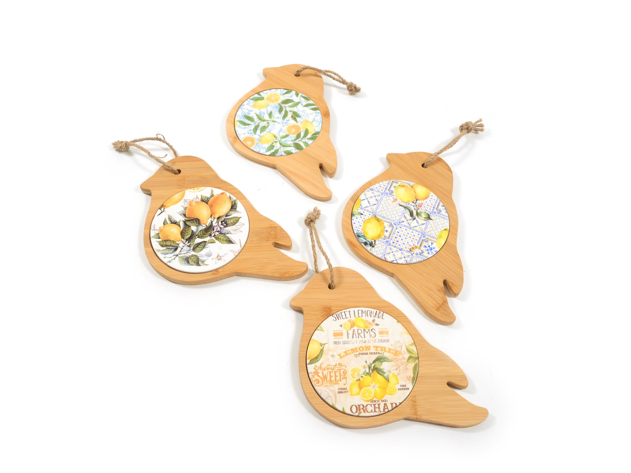 SOTTOPENTOLA IN BAMBU’ E CERAMICA27X19CM ASS.45283