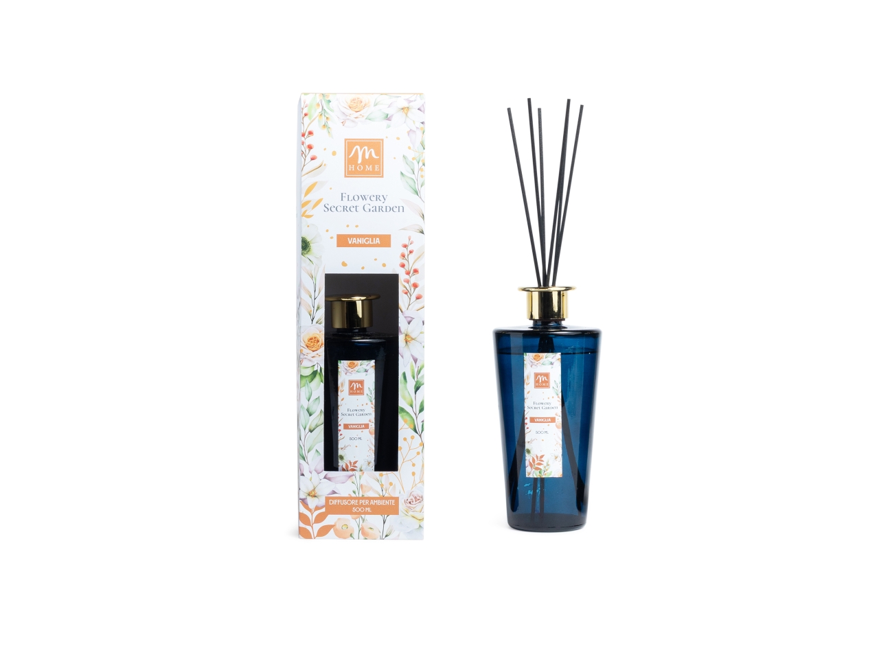 DIFFUSORE C/BACCHETTE 500ML VANIGLIA 37797 DIFFUSORE C/BACCHETTE 500ML VANIGLIA 37797