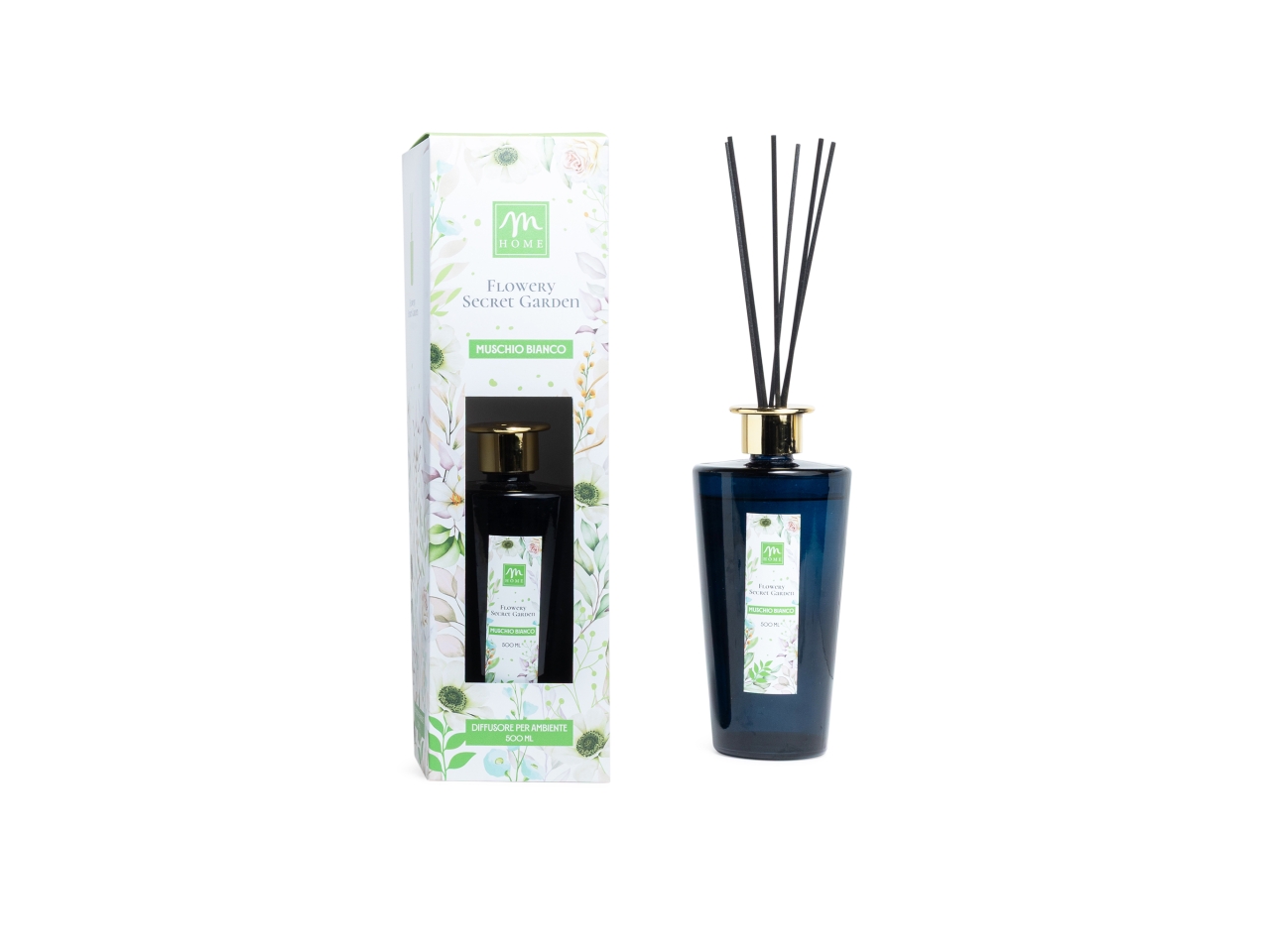 DIFFUSORE C/BACCHETTE 500ML MUSCHIO BIANCO 37919 DIFFUSORE C/BACCHETTE 500ML MUSCHIO BIANCO 37919